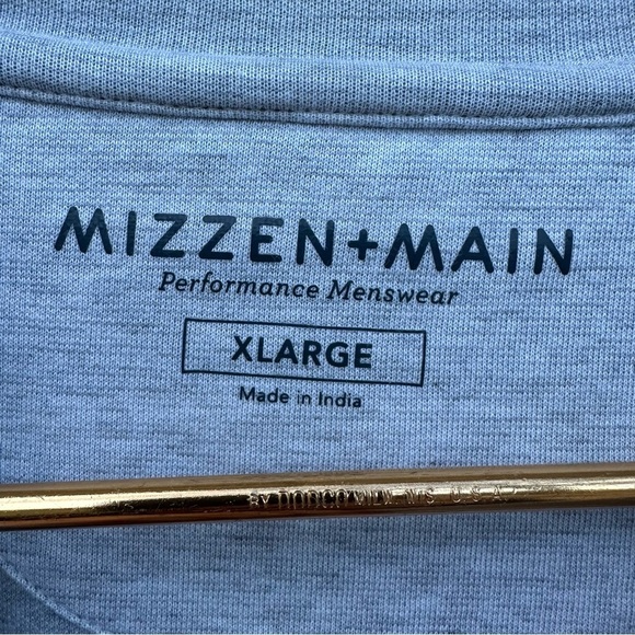 MIZZEN+MAIN Men's Light Gray Heather Fairway Crewneck Sweater Cotton Modal - Picture 5 of 8